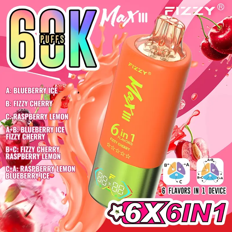 Fizzy Max III 60000 Puffs 6in1 Disposable Vape (5)