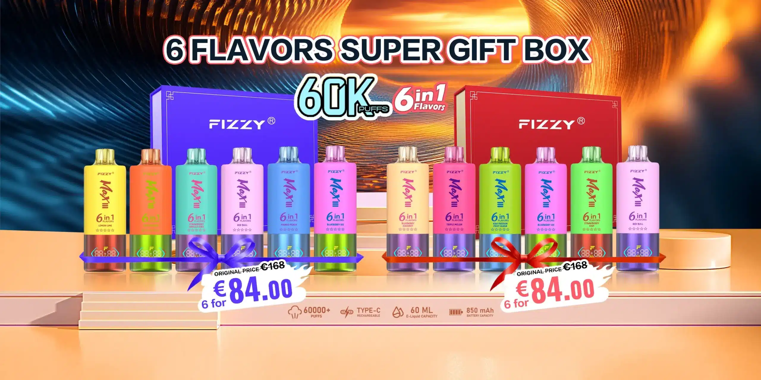 Fizzy 60K Puffs 6pcs