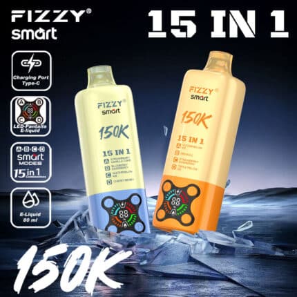 Fizzy 150K Puffs -  15-in-1 Smart Multi-Flavor Rechargeable Disposable Vape-11